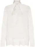 Faith Connexion Lace detail pussy bow blouse - White