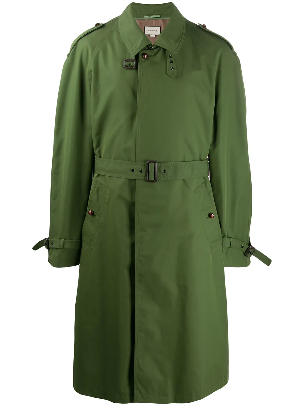 gucci green trench coat