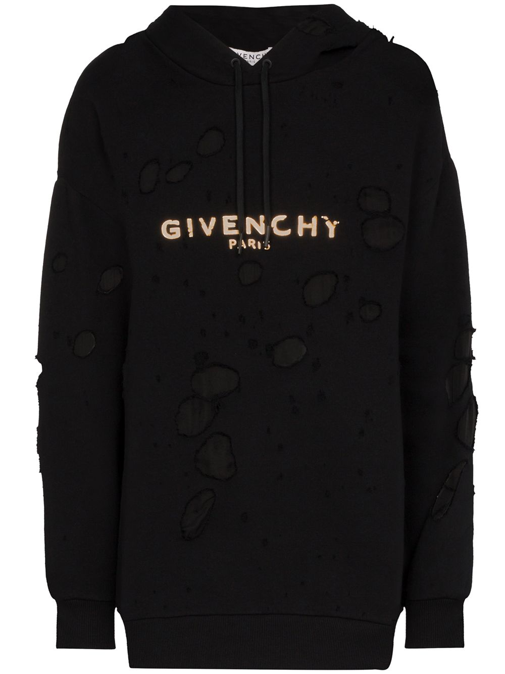 Shop black Givenchy distressed logo 