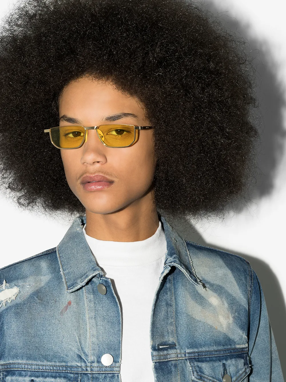 Gucci Eyewear Slim Rectangle Sunglasses Farfetch