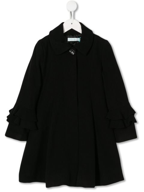 Abel & Lula Ruffle-Trimmed Single-Breasted Coat | Farfetch.com