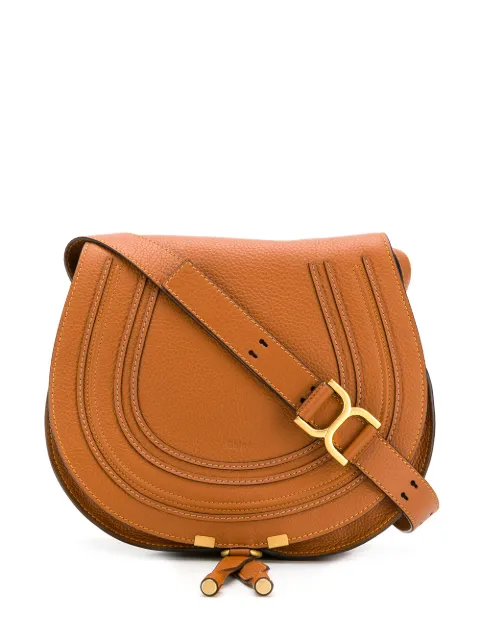 Click to view more detailed imagery on our partner's website Chloé Medium Marcie Round Saddle Bag In Brown