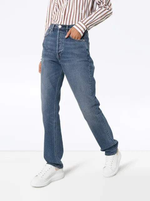 waisted straight-leg jeans - FARFETCH