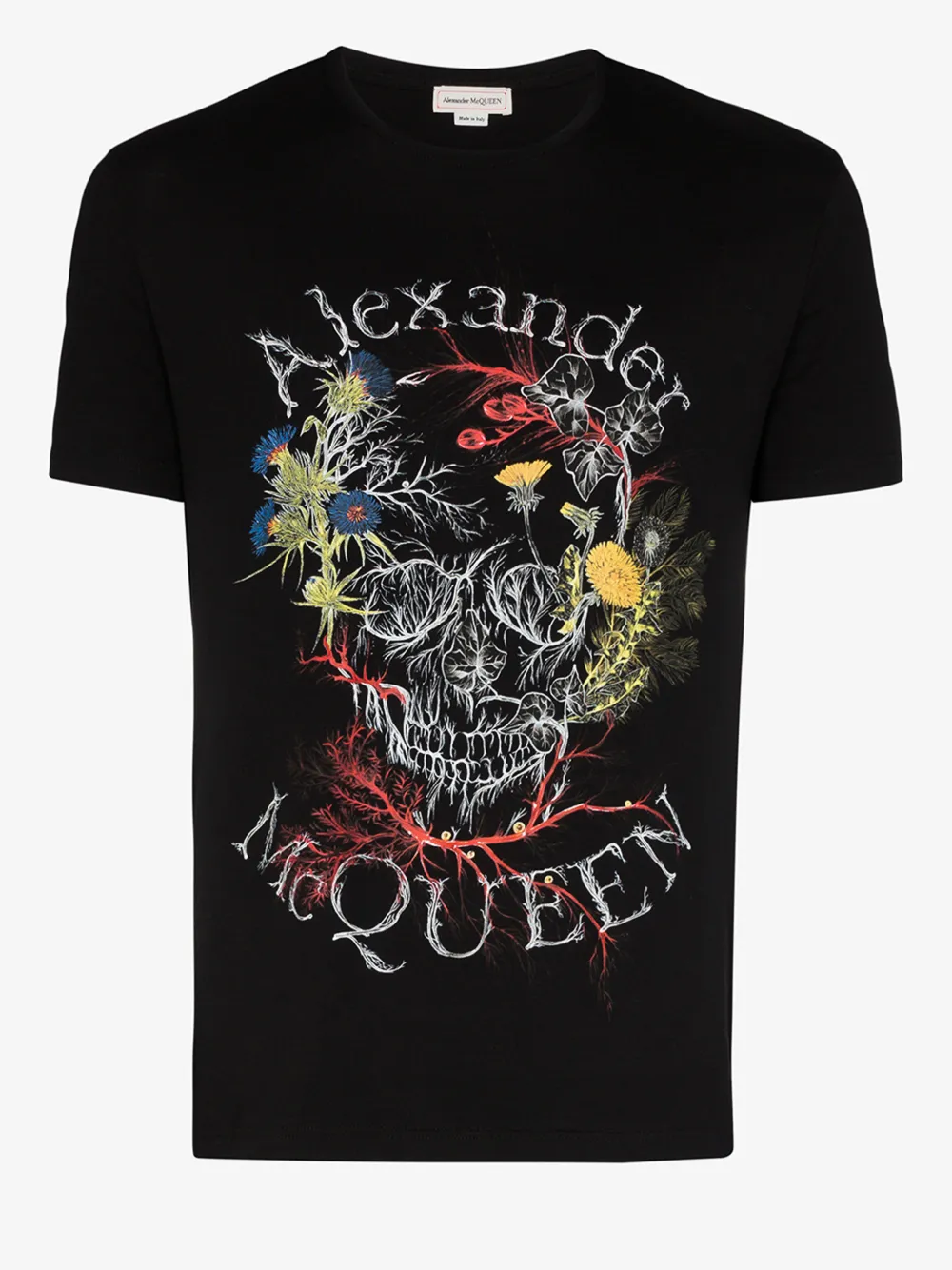 ALEXANDER MCQUEEN ALEXANDER MCQUEEN BOTANICAL LOGO COTTON T-SHIRT,595649QOZ5914528088