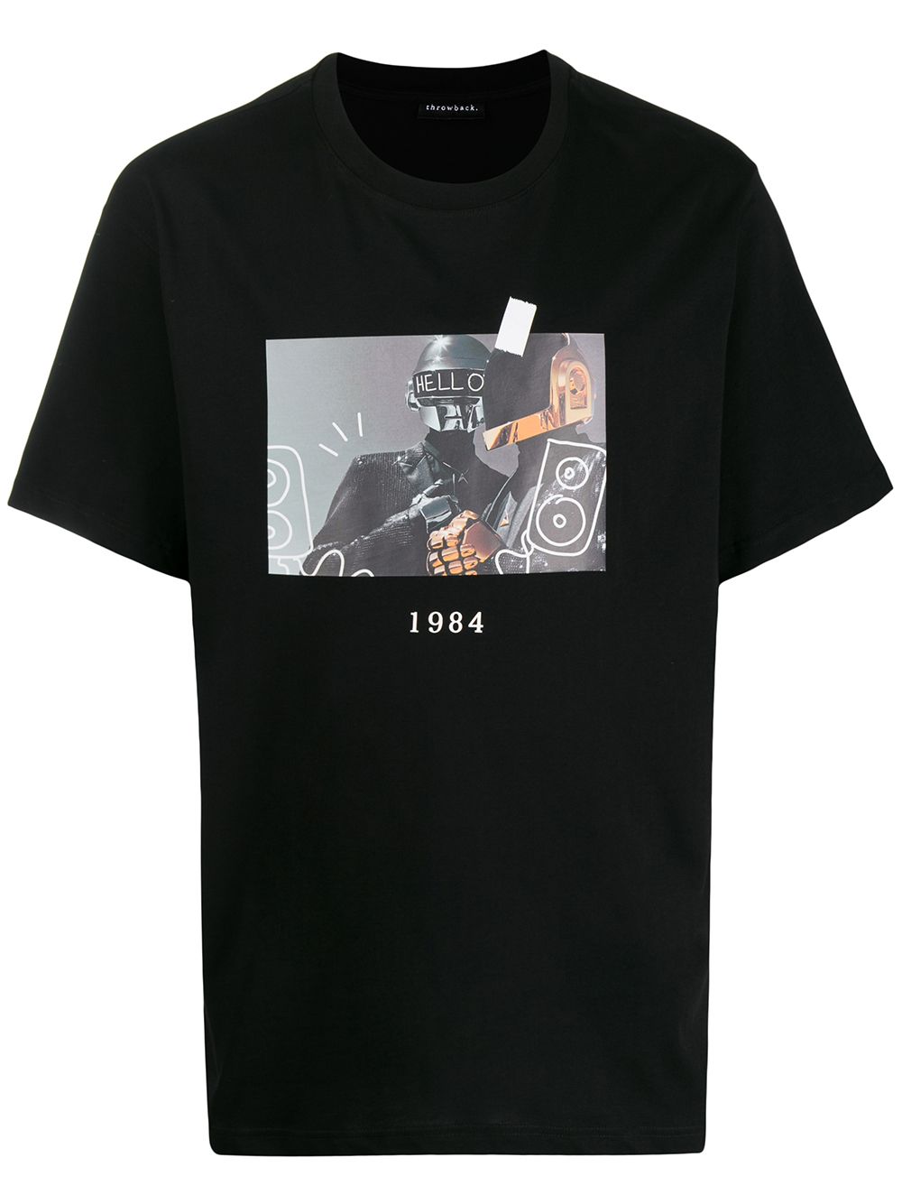 Throwback. Daft Punk print T-shirt - Black