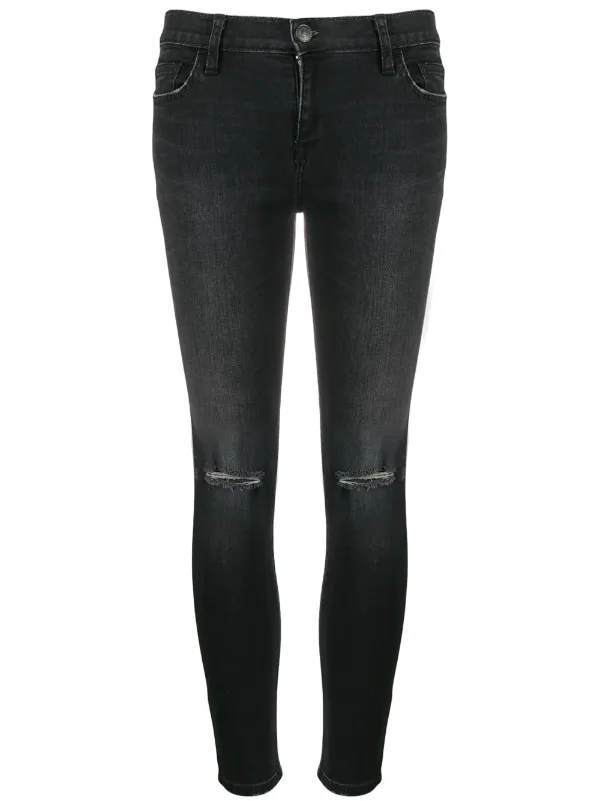 black ripped jeans women's mid rise