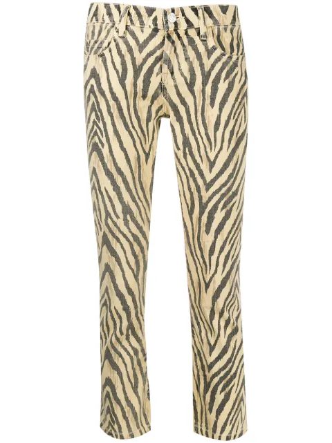 CURRENT ELLIOTT ZEBRA PRINT CROPPED TROUSERS