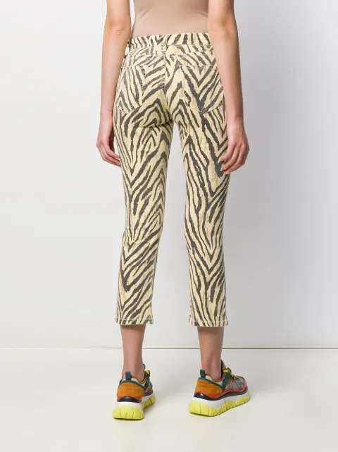 CURRENT ELLIOTT ZEBRA PRINT CROPPED TROUSERS