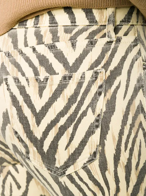 CURRENT ELLIOTT ZEBRA PRINT CROPPED TROUSERS