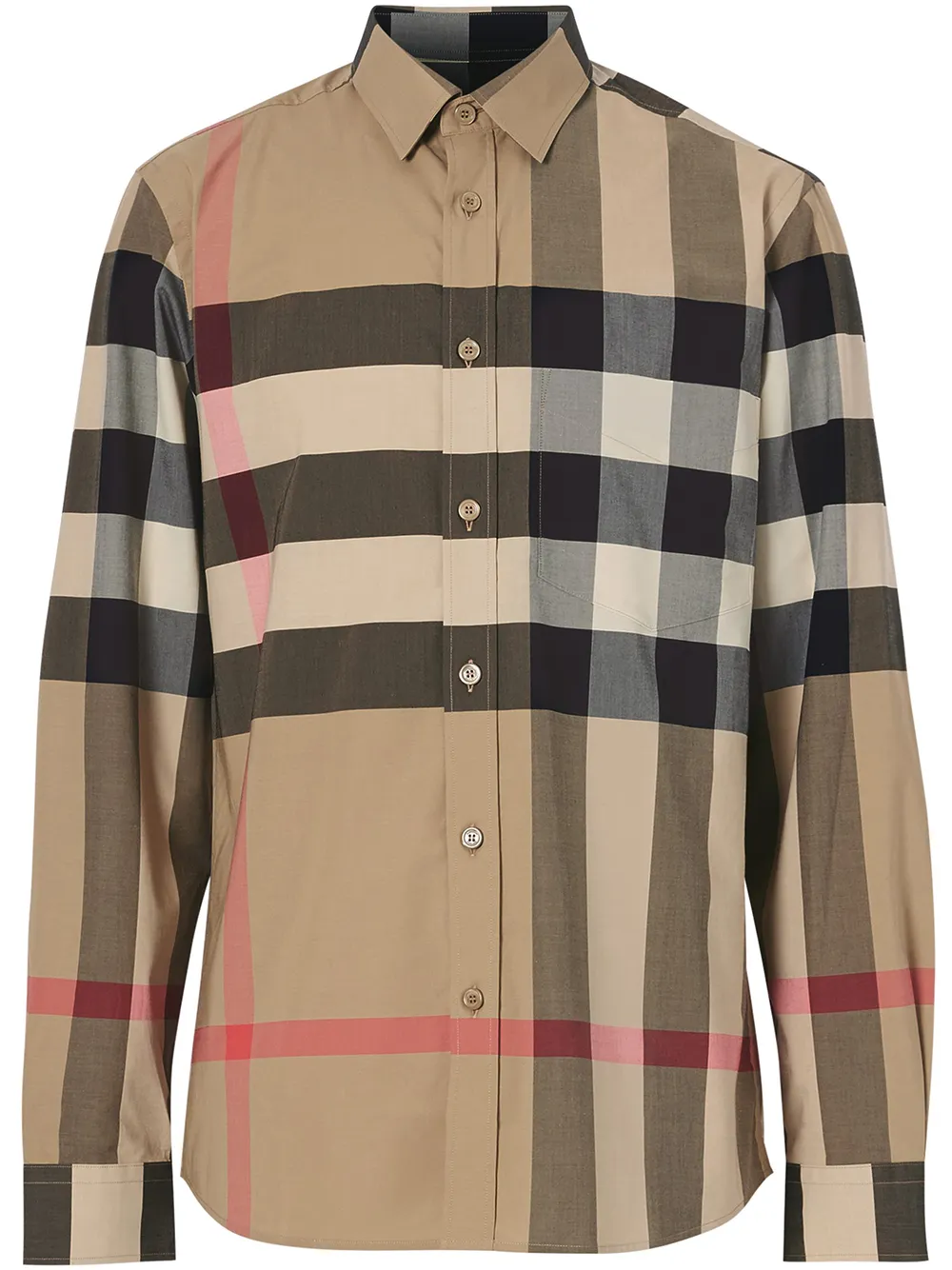 

Burberry camisa oversize con motivo de cuadros - Neutro