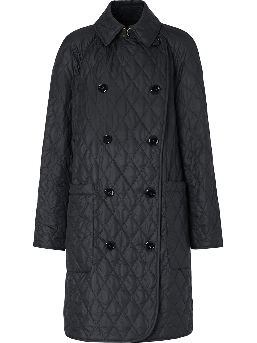фото Burberry стеганое двубортное пальто
