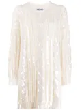 Moschino sequinned cable knit dress - White
