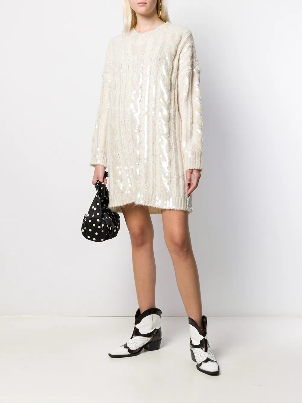 Moschino sequinned cable knit dress | Knitted Sweaters | Image 2