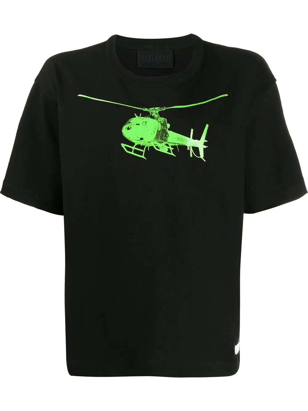 000 Worldwide Helicopter print T-shirt | Black | Image 1