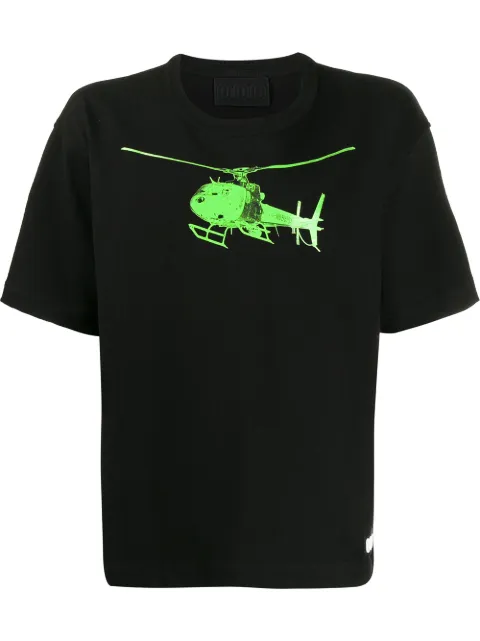 000 Worldwide Helicopter print T-shirt