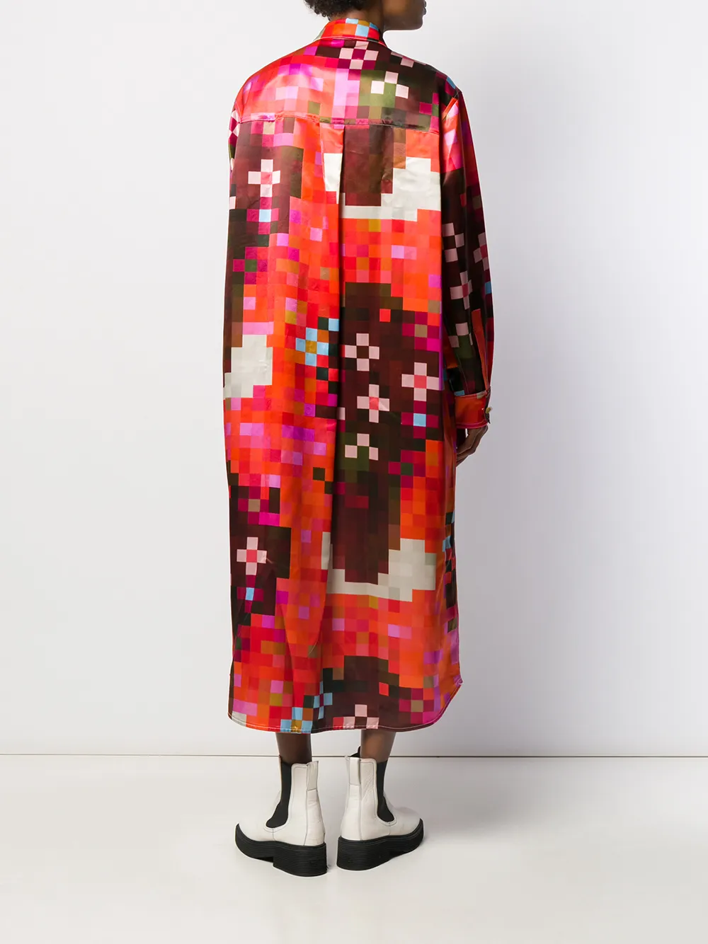 Marni Blousejurk met pixelprint Rood