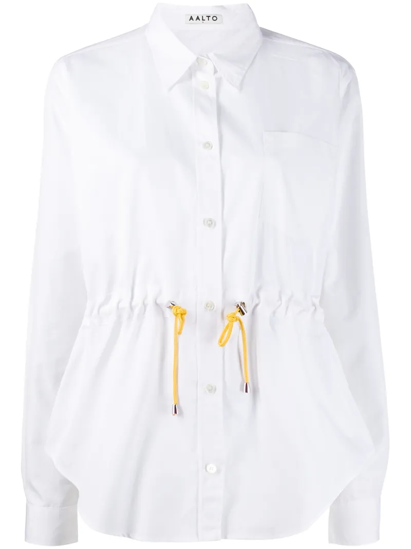 Aalto Drawstring Shirt In White ModeSens