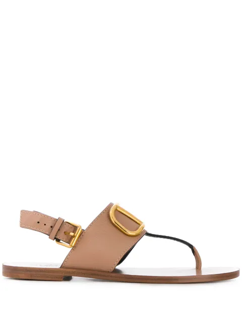 Valentino Garavani VLOGO Flat Sandals - Farfetch
