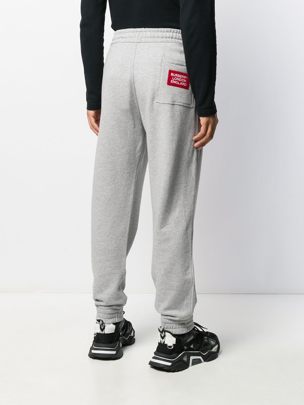 фото Burberry меланжевые спортивные брюки с логотипом