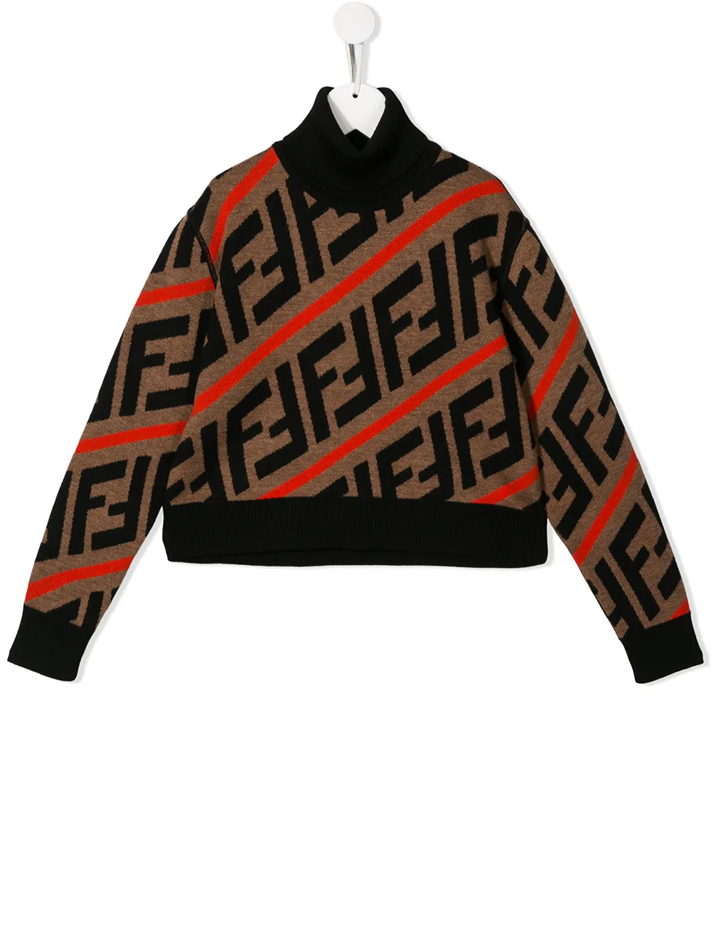 Fendi Kids свитер в диагональную полоску Fendi Kids свитер в диагональную полоску