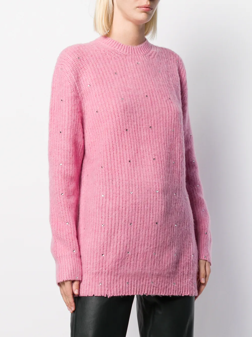  Msgm Pull à Ornements - Rose 