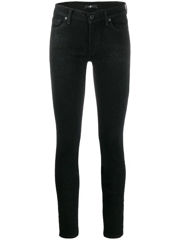 glitter skinny trousers