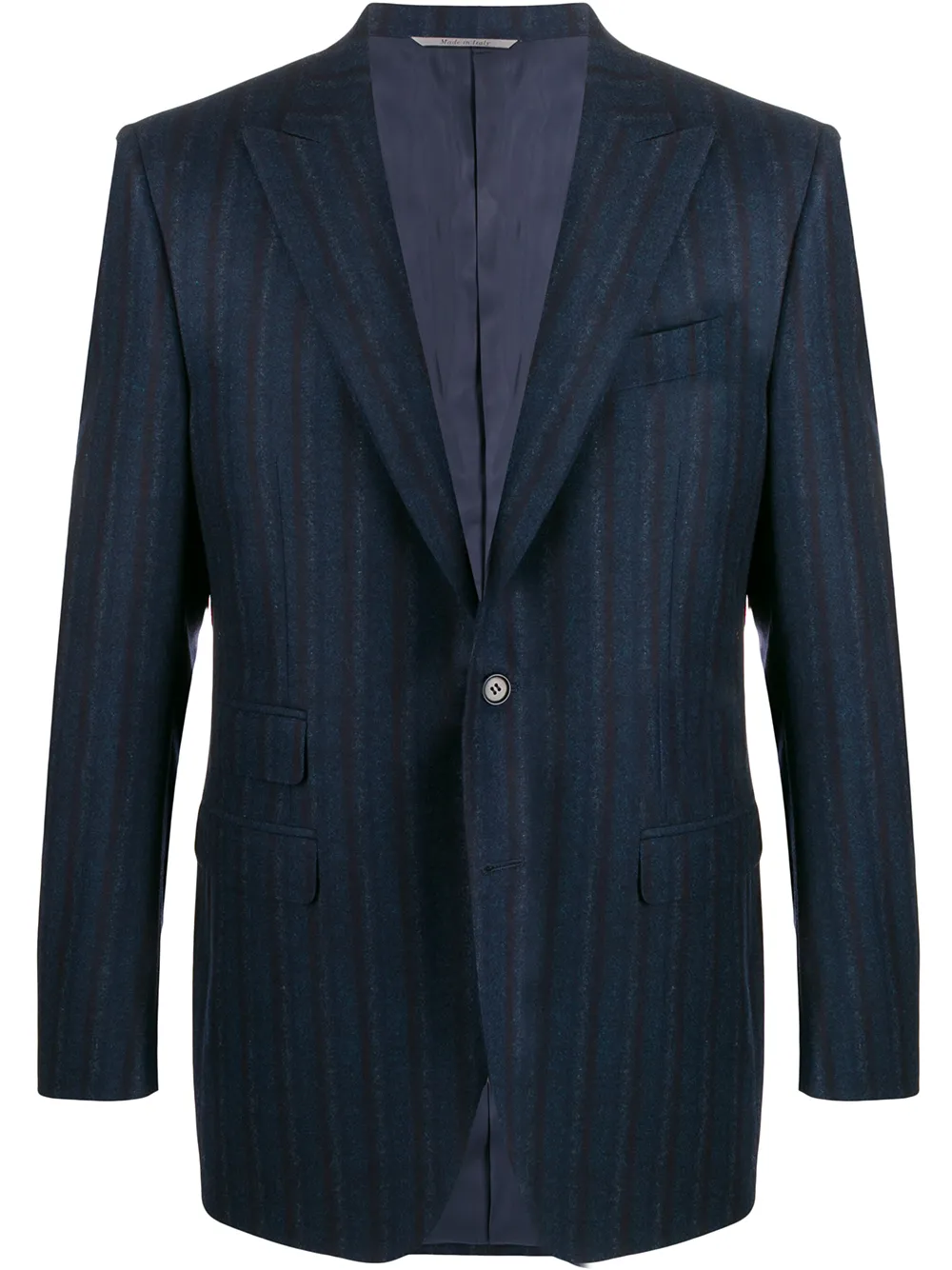 Canali blazer ajusté à rayures | bleu | Image 1