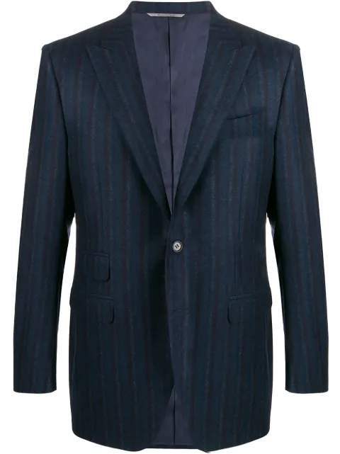 Canali striped fitted blazer