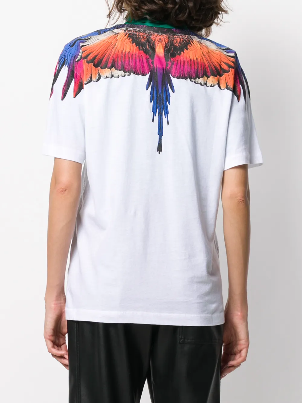 COUNTY OF MILAN T-shirt met vleugelprint Wit
