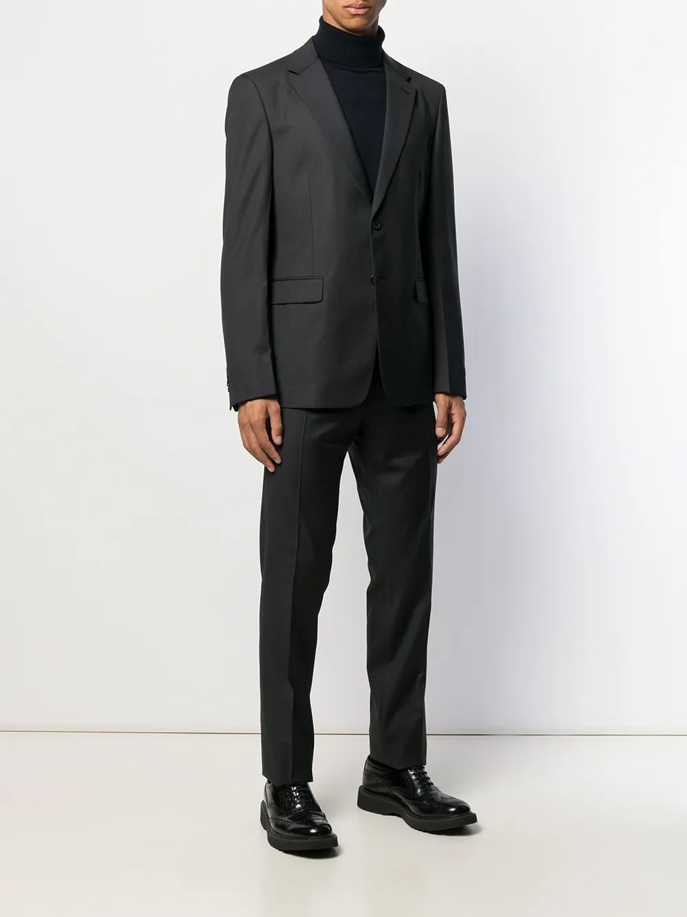  Prada Houndstooth Check Two-piece Suit - Grey 