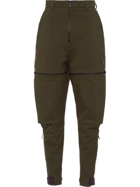 Prada zip details layered trousers