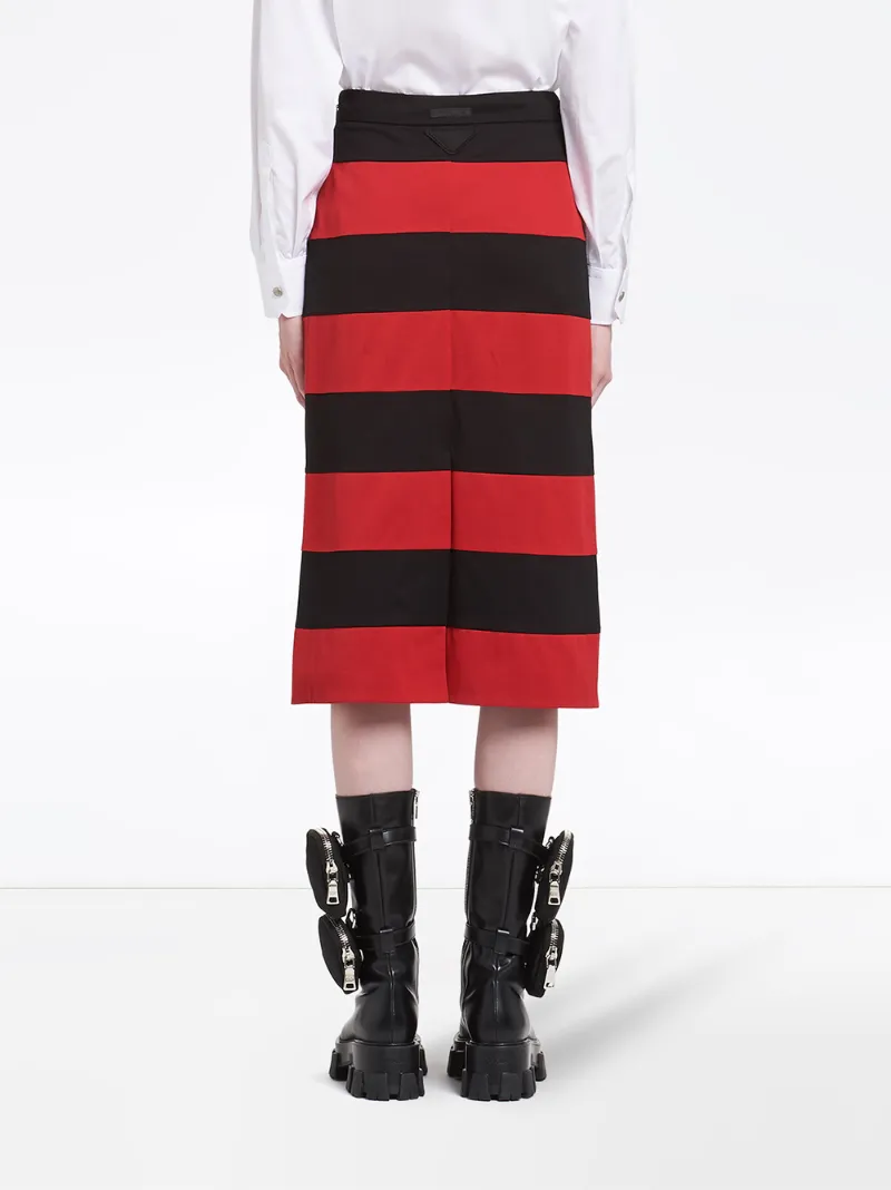 PRADA JERSEY STRIPED SKIRT
