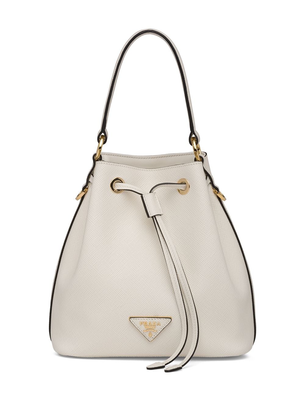 Prada bucket store bag white