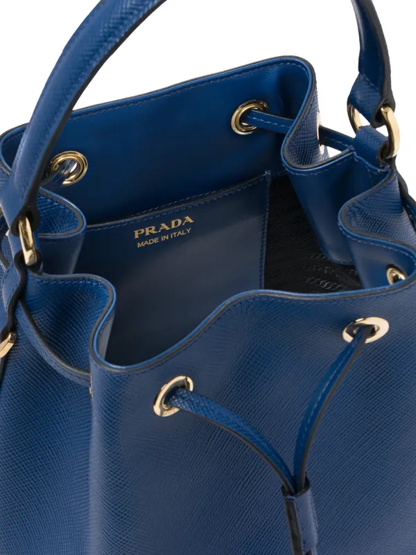 prada blue bucket bag