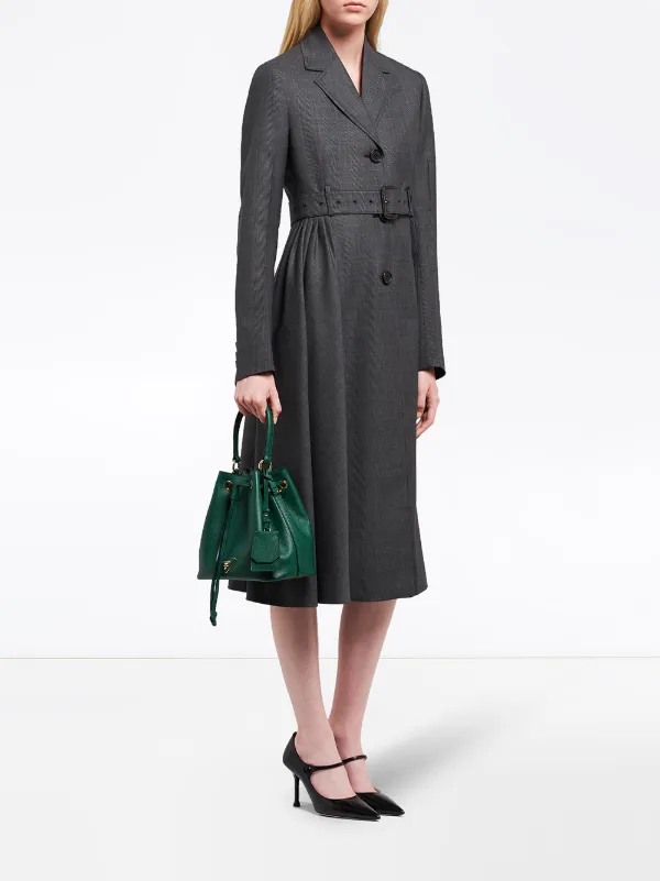 saffiano leather bucket bag prada