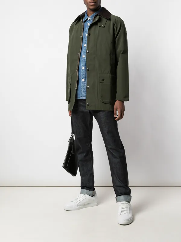 barbour single breasted coat