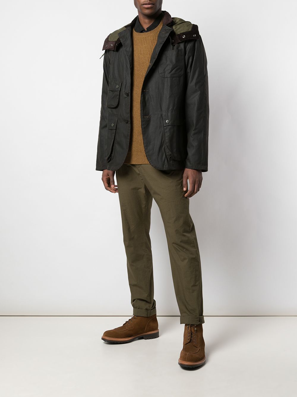 фото Barbour X Engineered Garments куртка с капюшоном и карманами