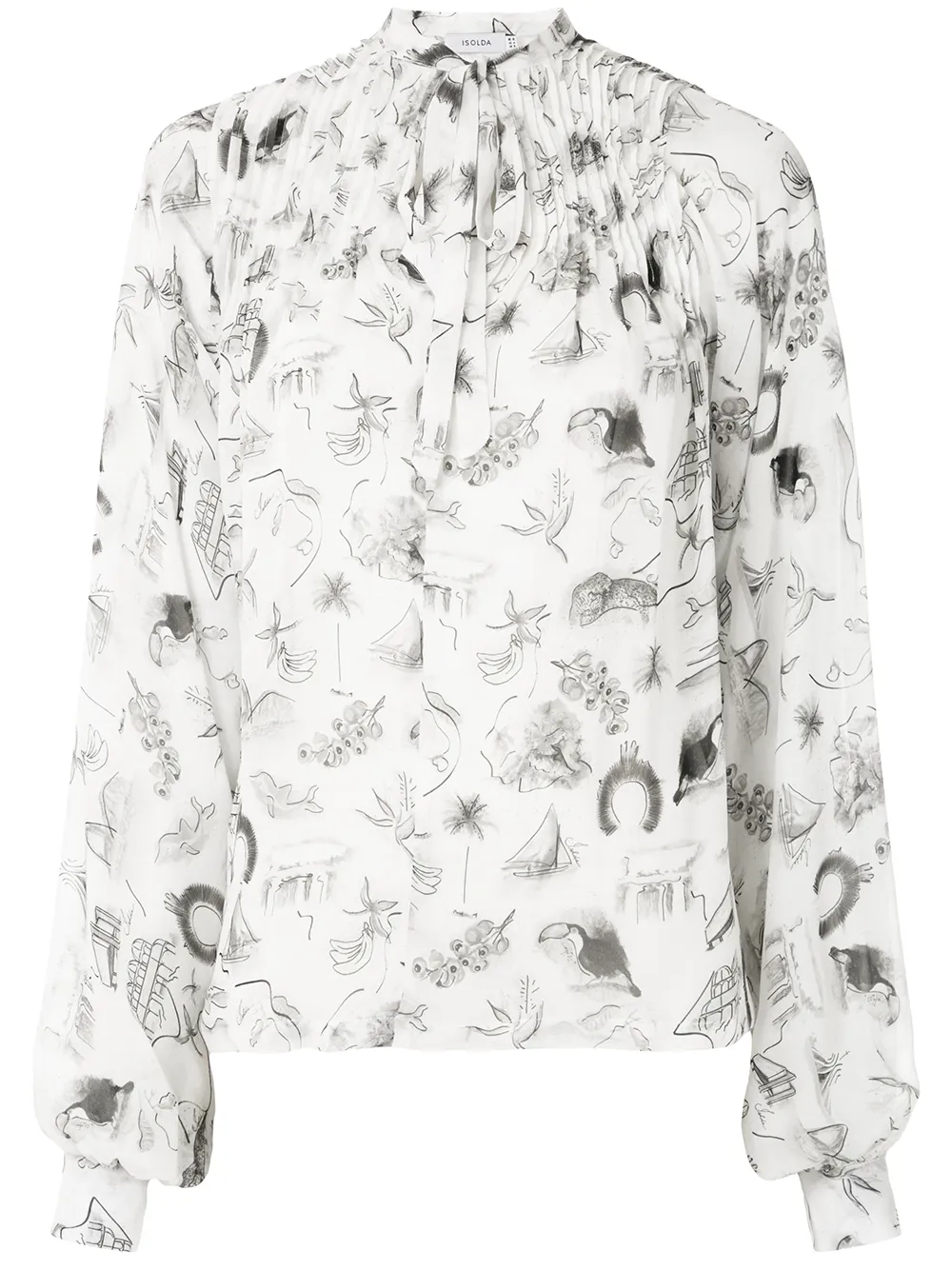 Isolda printed silk shirt