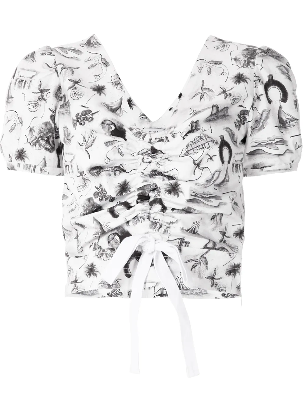 blouse imprimée crop