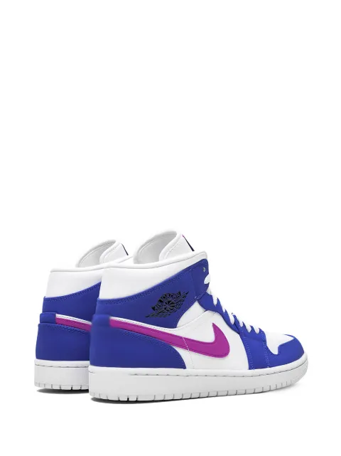 air jordan mid white blue