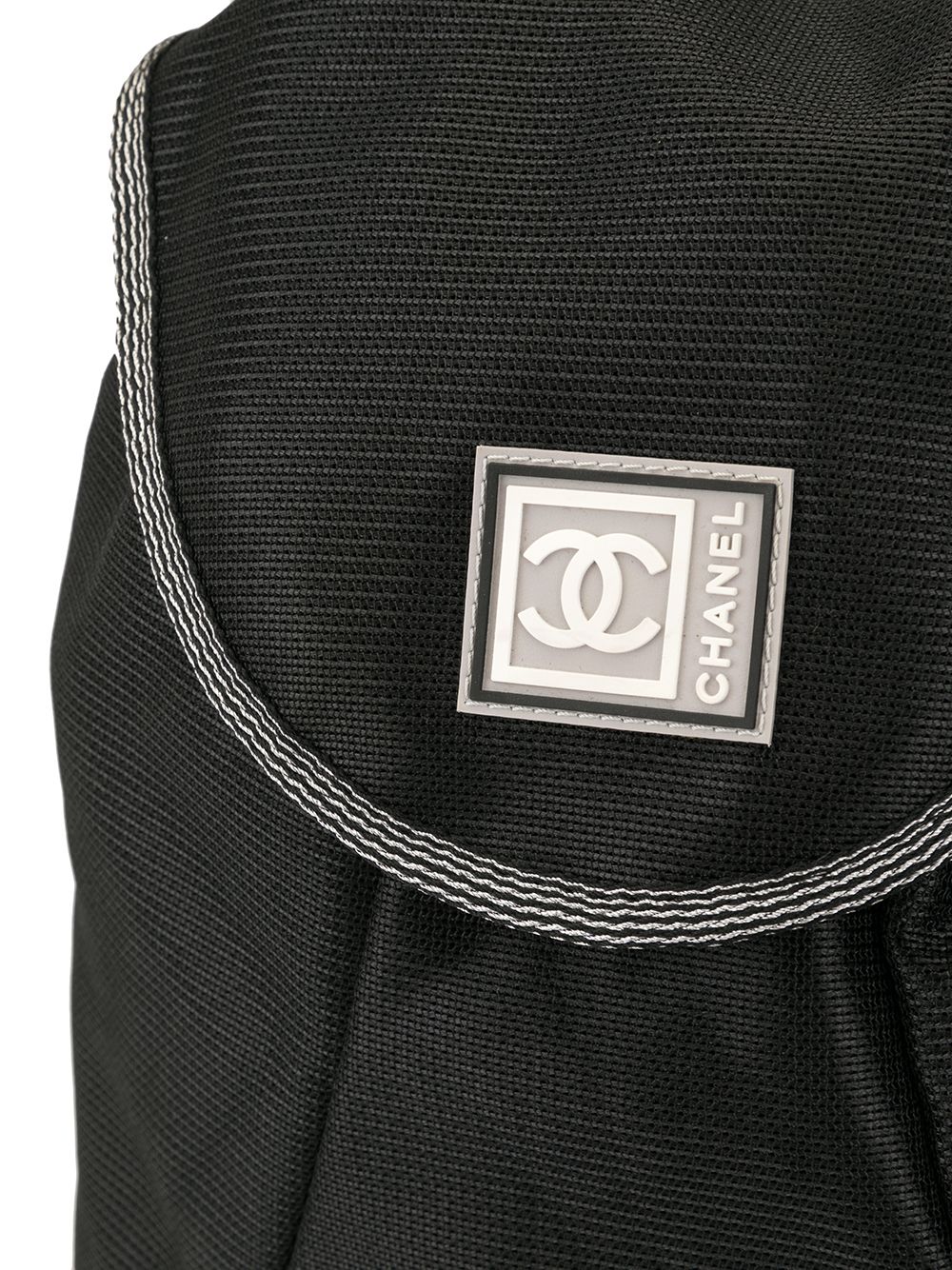 Pre-owned Chanel Sports Line Logo印花背包 In Black