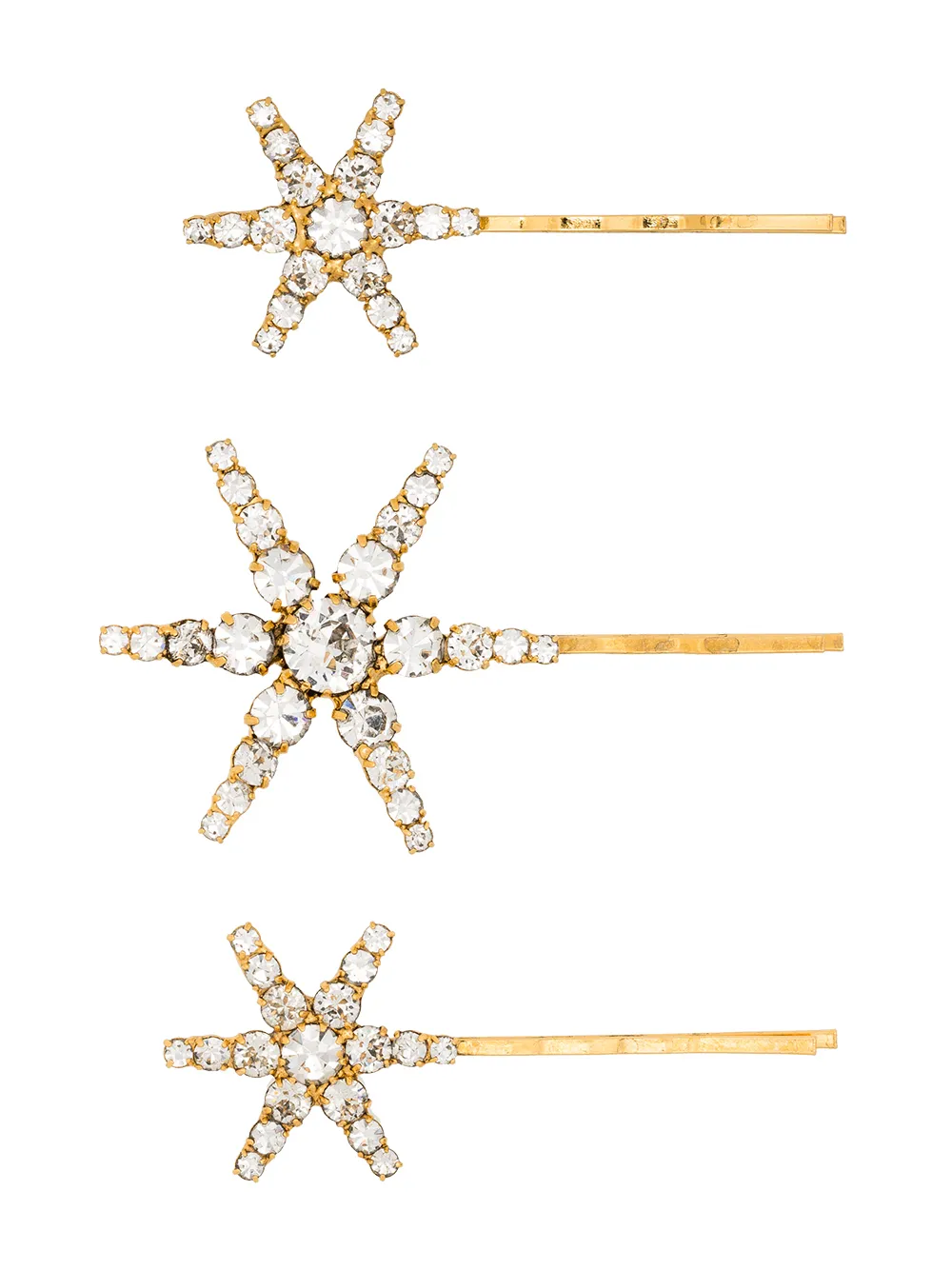 JENNIFER BEHR AURELIA GOLD-TONE CRYSTAL-EMBELLISHED HAIR PINS