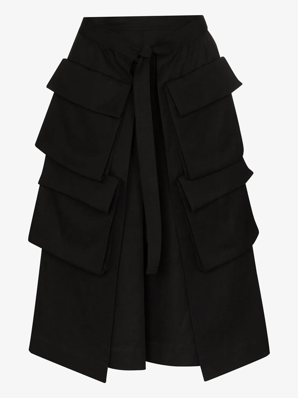 linen midi skirt with pockets