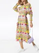 الصورة 2 من Mira Mikati فستان بطبعة آزتيكية