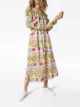 Mira Mikati فستان بطبعة آزتيكية