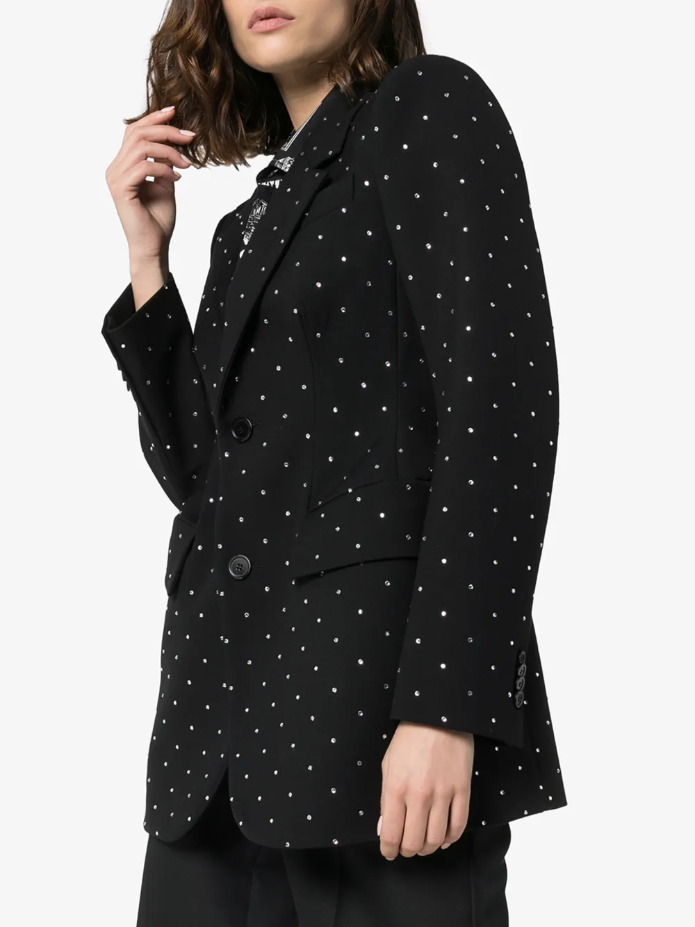 BALENCIAGA HOURGLASS EMBELLISHED WOOL BLAZER,571278TGT9014534929