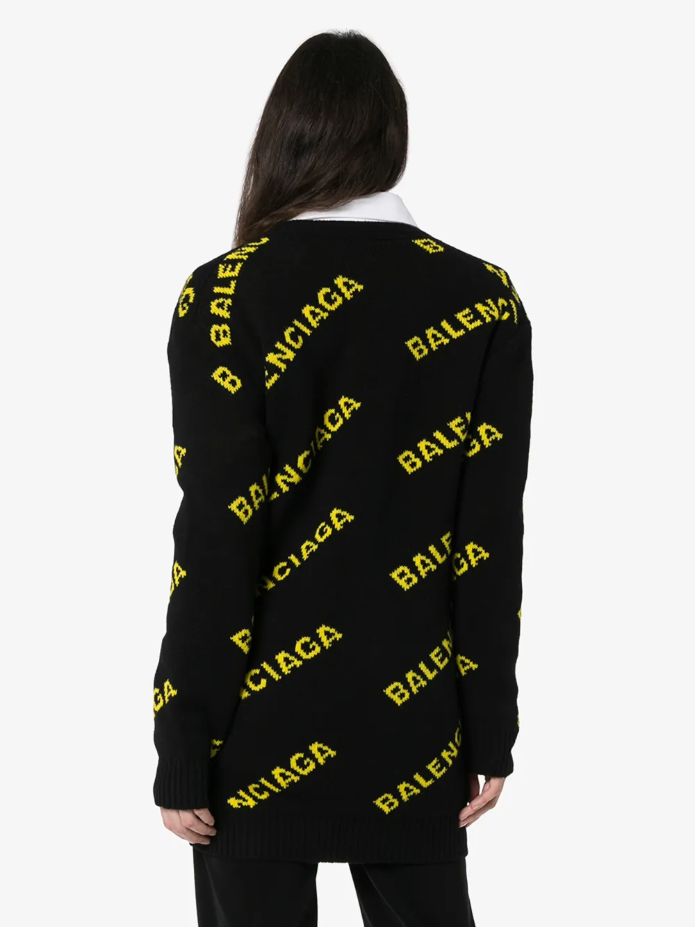 BALENCIAGA LOGO KNIT CARDIGAN,555280T1473107514535054
