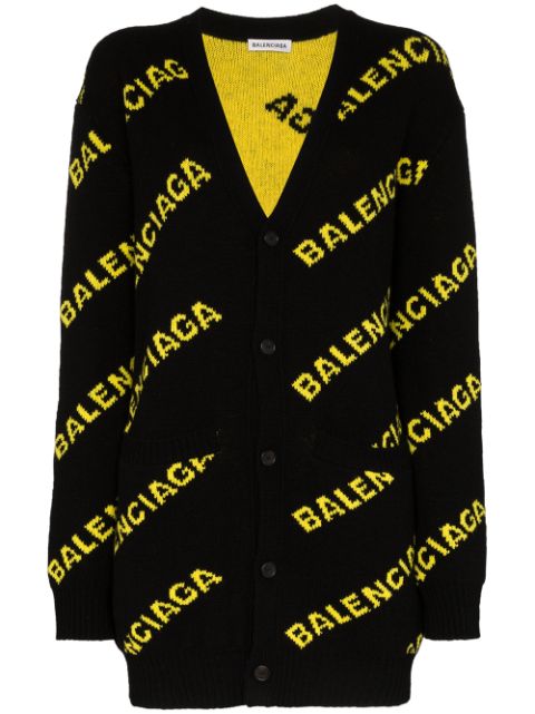 balenciaga yellow cardigan