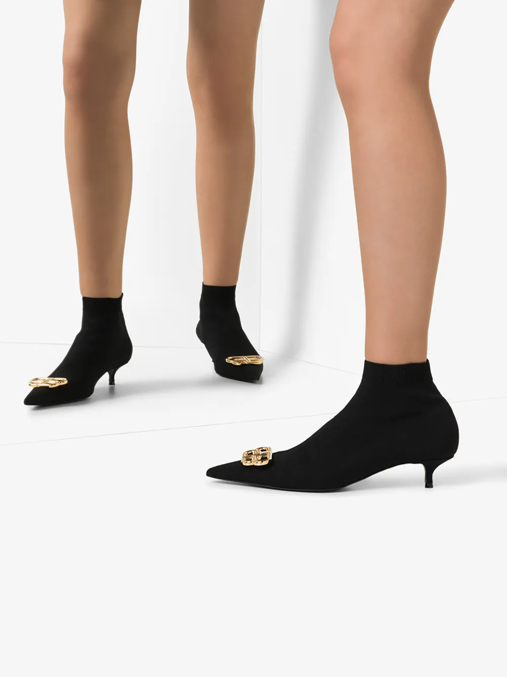 BALENCIAGA BLACK KNIFE 40 BB ANKLE BOOTS,591022W180314535169