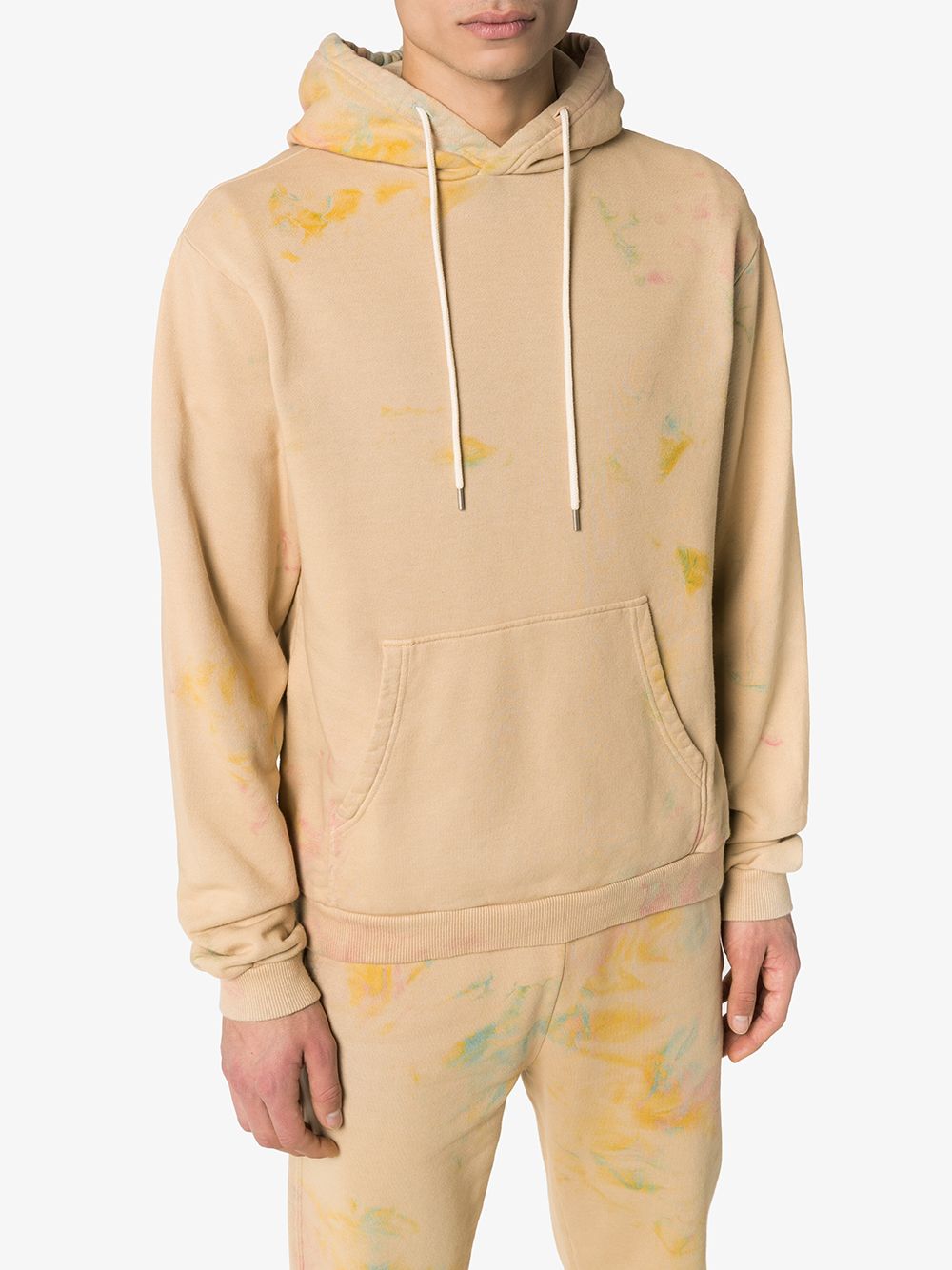 Shop John Elliott Tie-dye Print Hoodie In Neutrals